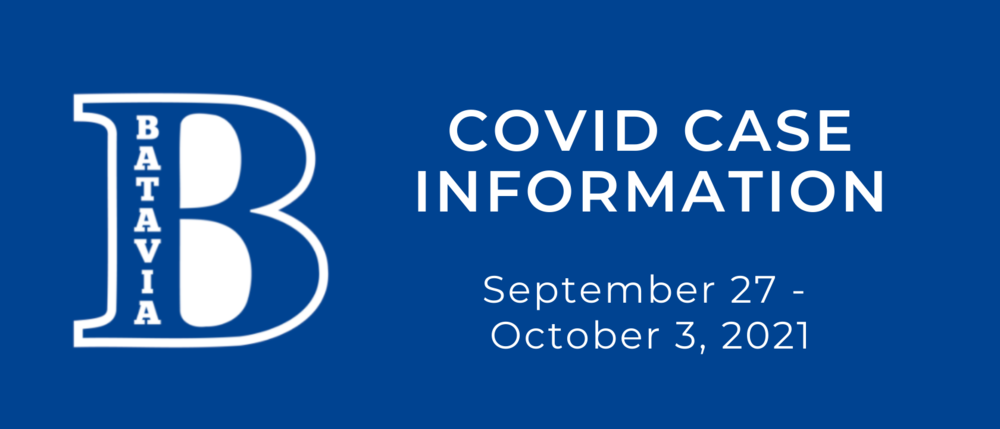COVID CASE INFORMATION SEPTEMBER 27-OCTOBER 3, 2021