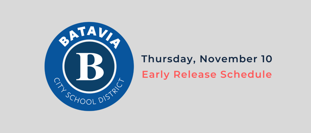 Thursday, November 10 Early Release Schedule