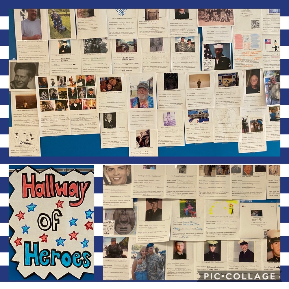 Jackson Primary creates a Hallway of Heroes for Veteran’s Day.