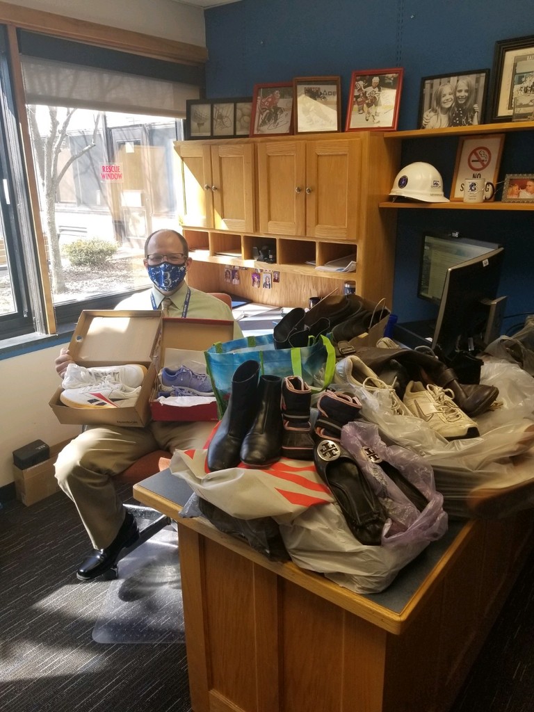 Nathan Korzelius and the YWCA shoe drive