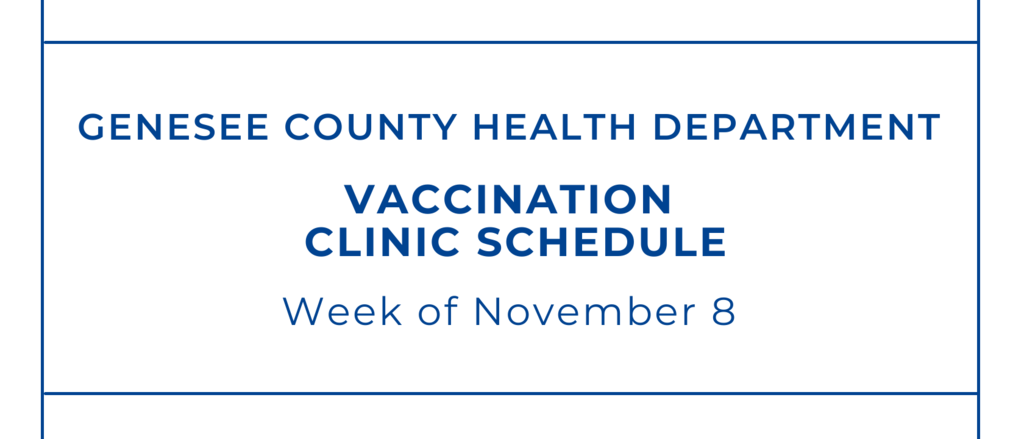 GO Health Department Vaccination Schedule 11/8