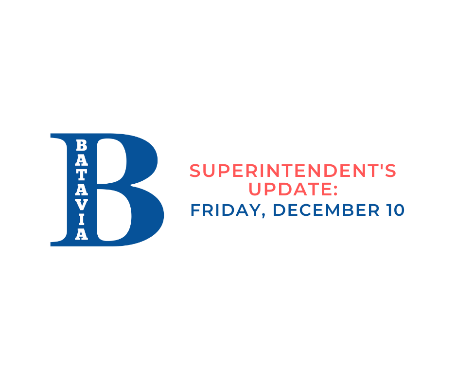 Superintendent's Update: Friday, December 10