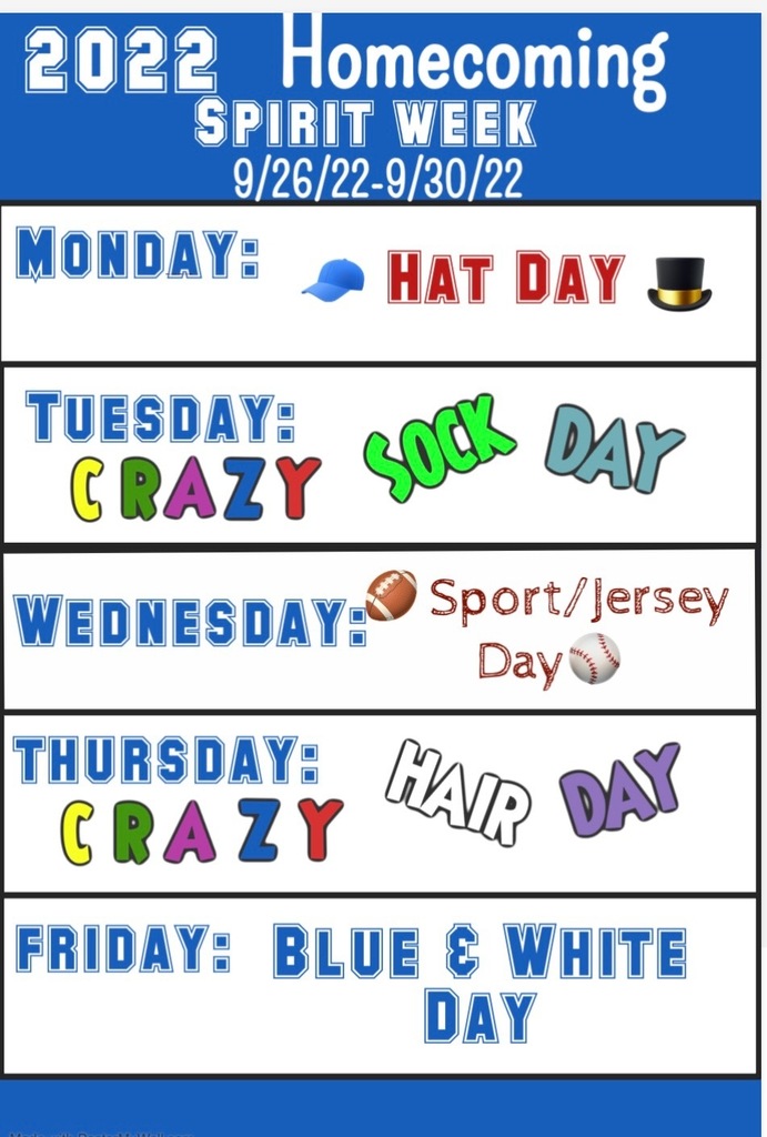 Homecoming Spirit Week!